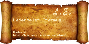 Ledermeier Erazmus névjegykártya